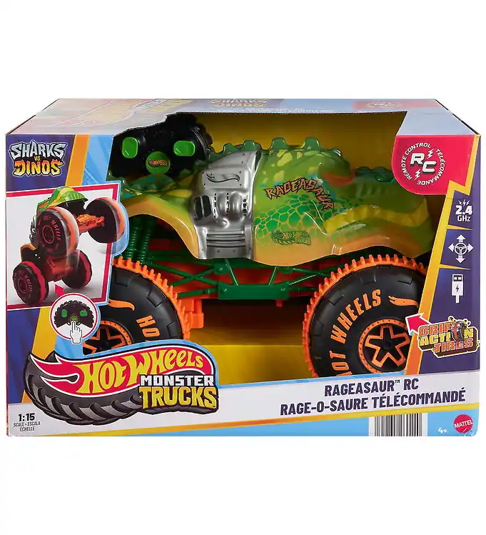 Hot Wheels Op afstand bestuurd Auto - Monster Trucks - Rageasaur Tijdelijk Beschikbaar