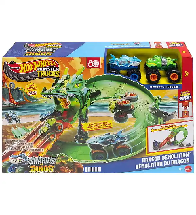 Hot Wheels Racebaan - Great Bite vs Rageasaur - Dragon Demolitio Direct Beschikbaar