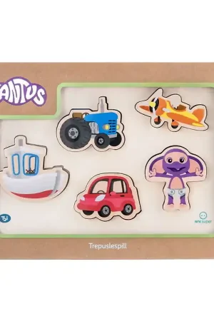 Fantorangen & Fantus Puzzel - Hout - 5 Bakstenen - Voertuigen Beperkte Voorraad