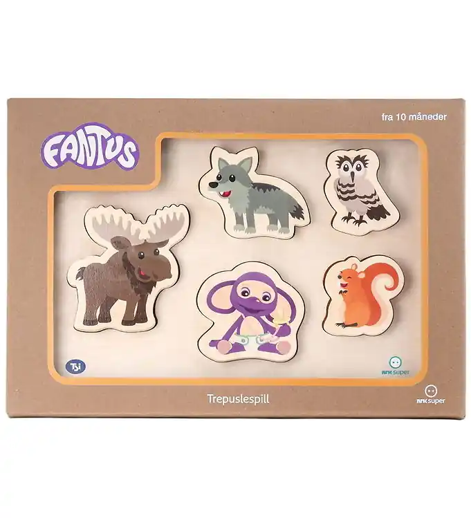 Flitsaanbieding Fantorangen & Fantus Puzzel - Hout - 5 Bakstenen - De dieren I B