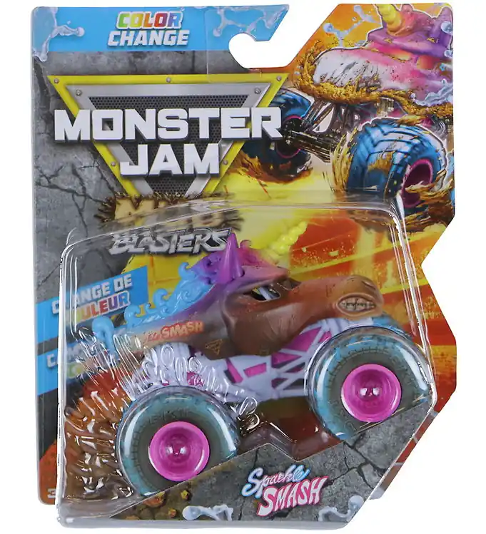 Monster Jam Truck - 1:64 - Kleurverandering - Sparkle Smash Exclusieve Aanbieding