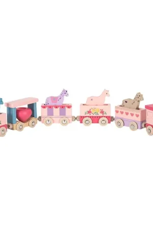 Hoge Kwaliteit Konges Sløjd Trein - Beuken - Unicorn - Roze