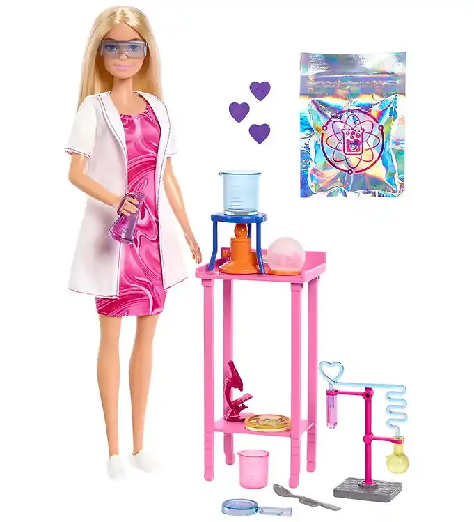 Korting Barbie Poppenset - 30 cm - Carrière Deluxe Wetenschappelijke set