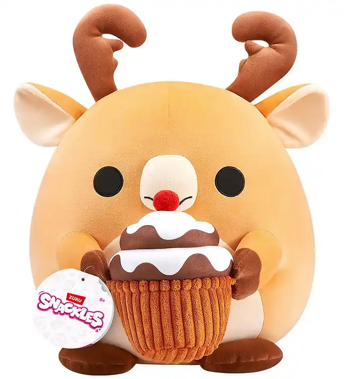 Snackles Knuffel - 35 cm - Het Rendier Jaime m. Chocolademousse Lage Prijs