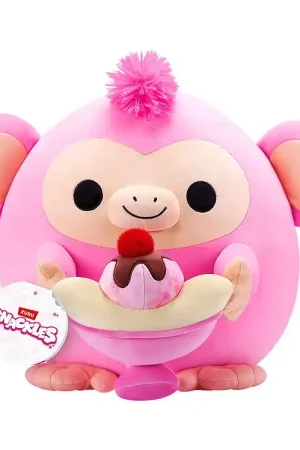 Snackles Knuffel - 35 cm - Aap Ellie m. Bananensplit Gratis Retour