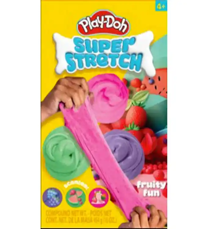Play-Doh Slime - 3 stapelpotten - Super Stretch Fruity Fun Op = Op