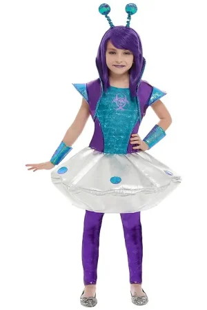 Smiffys Verkleedkleren - Alienmeisje - Silver Laatste Versie