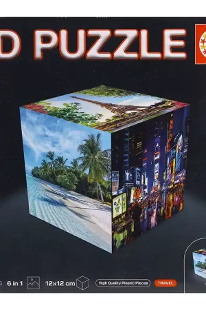Educa 3D Puzzel - 216 Bakstenen - Kubus Travel Tijdelijk Beschikbaar