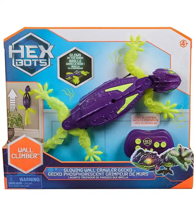 Hex Bots Muurkruipende Gecko - Op afstand bestuurbaar - Glow In Direct Beschikbaar