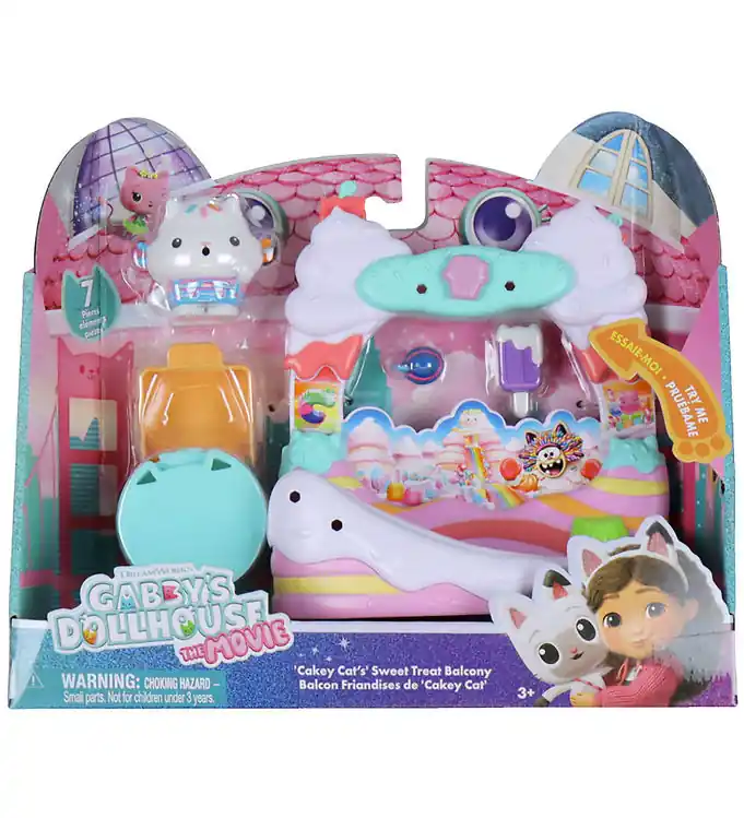 Gabby's Dollhouse Speelset - 7 Onderdelen - Balkonset - Cakey CA Meest Verkocht