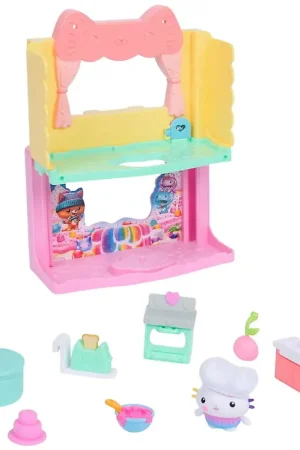 Actieprijs Gabby's Dollhouse Set - 10 Onderdelen - Cakey's Sprinkle Kitchen