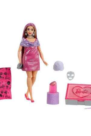 Aanbieding Barbie Pop - Party Uitgepakt Roze Curvy Doll