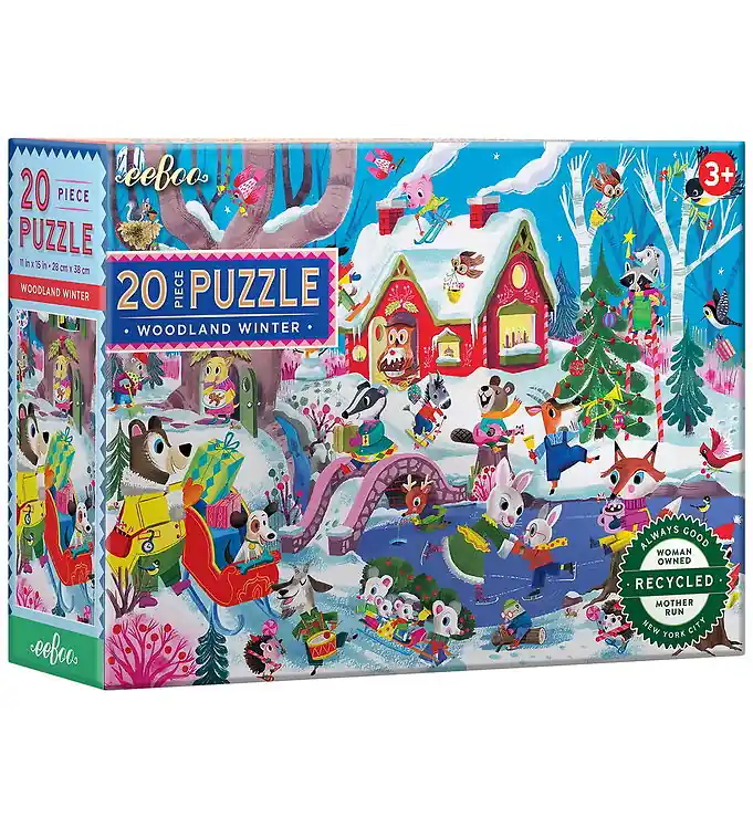 Eeboo Puzzel - 20 Bakstenen - 28x38 cm - Boswinter Koop Vandaag