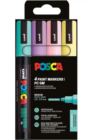 Bestel Nu Posca Markers - PC-5M - 4 st. - Gedempt Kleuren
