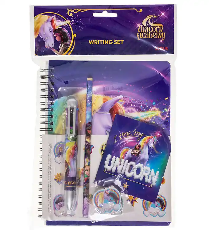 Unicorn Academy Pennenset m. Multicolour Balpen Korting