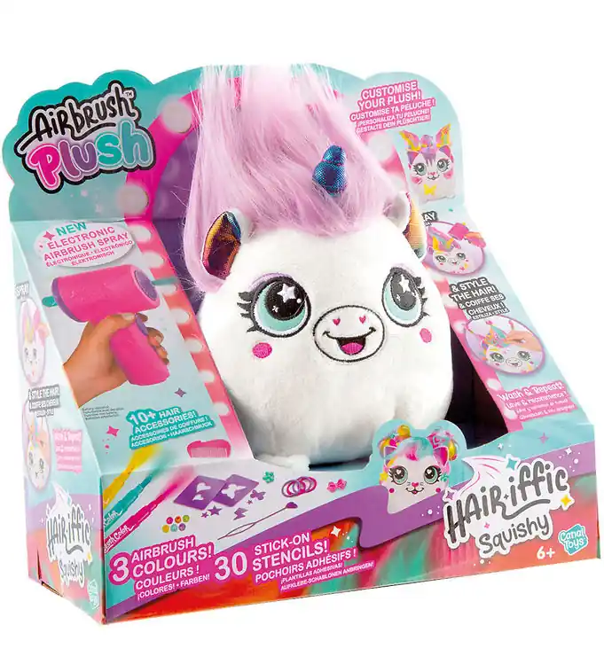 Airbrush Plush Knuffel - 14 cm - Haar'iffic - Princess Gratis Retour
