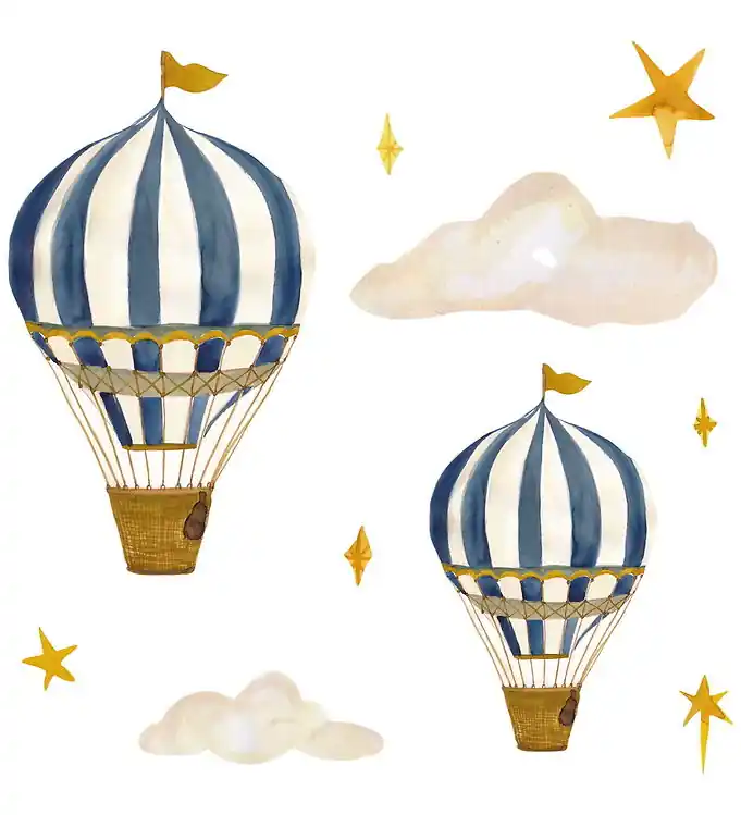 That's Mine Muurstickers - Dreamy Ballonnen - Blauw Hete Deal