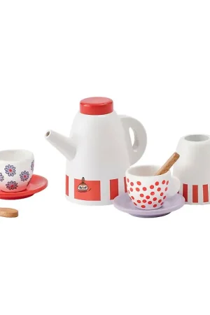 Rechtstreeks Van De Fabrikant Kids Concept Koffieset - Hout - Wit/Rood m. Moomin