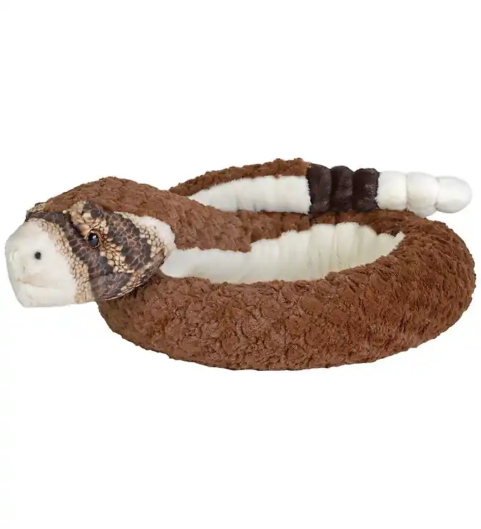 Wild Republic Knuffel - Luxe Ratelslang - 140 cm - Bruin Betrouwbaar