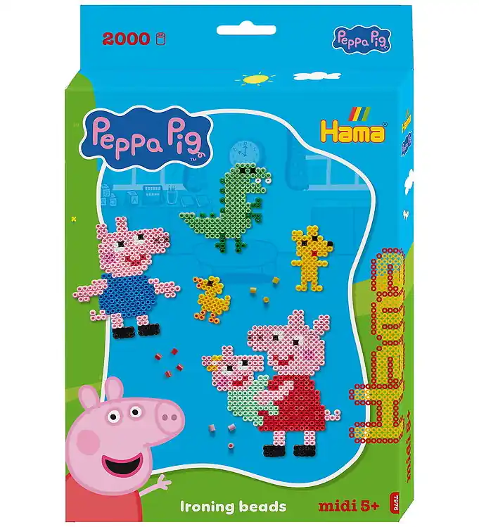 Favoriet Hama Midi Kralen - Peppa Pig + Kleine zus Evie - 2000 st.