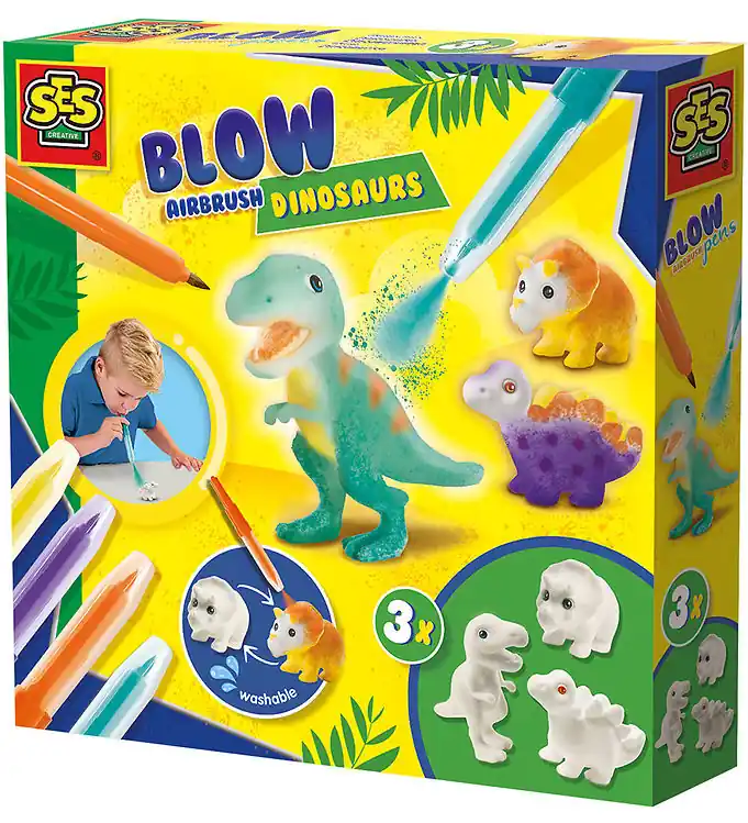Speciale Aanbieding SES Creative Creatieve Speelset - Blaas stiften - Dinosaurussen