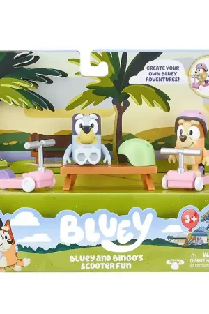 Korting Bluey Speelset - Bluey en Bingo's Scooter Plezier