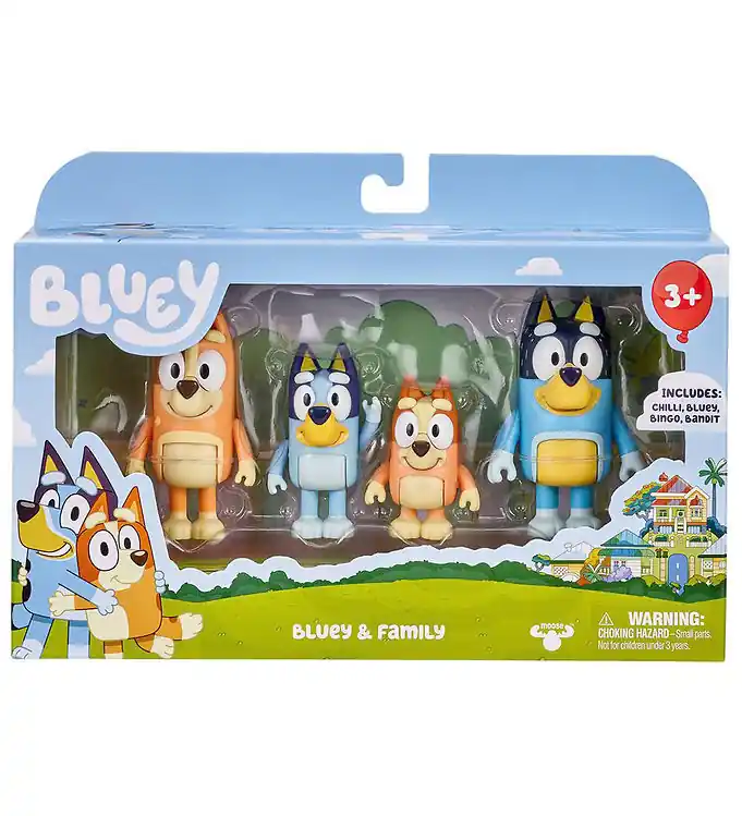 Op = Op Bluey Speelfiguren - Bluey & de Familie