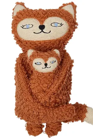 Snelle Levering OYOY Knuffel - Frida & Baby Felix Fox - Caramel
