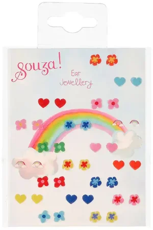 Actieprijs Souza Oorbellen Stickers - 19 Paar - Bloemen/Hearts