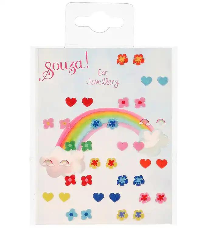 Actieprijs Souza Oorbellen Stickers - 19 Paar - Bloemen/Hearts