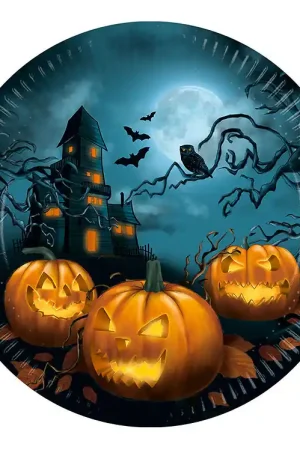 Decorata Party Papieren borden - 8-pack - 23 cm - Halloween Laatste Versie