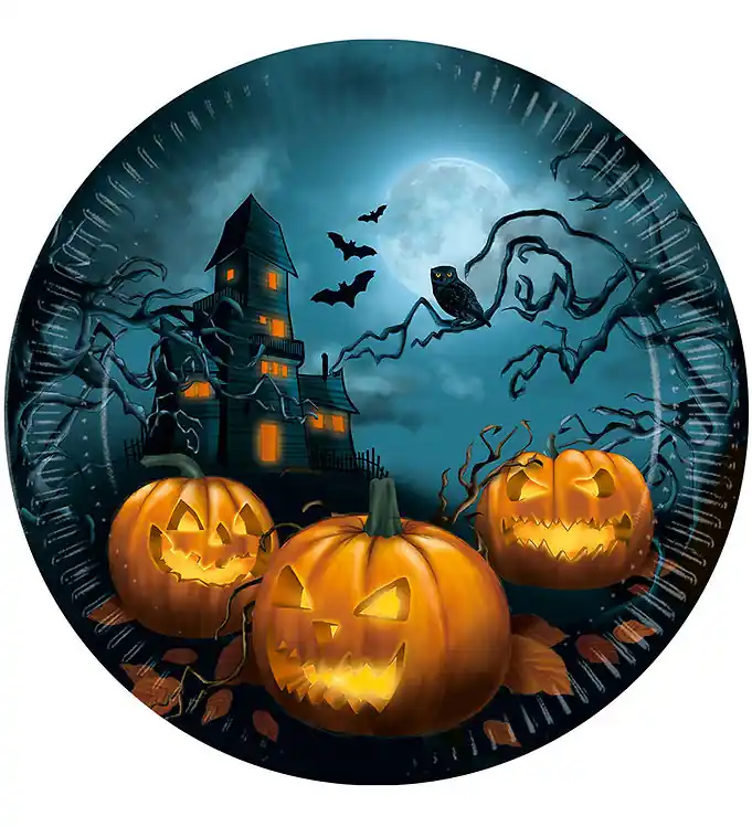 Decorata Party Papieren borden - 8-pack - 23 cm - Halloween Laatste Versie