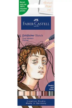 Faber-Castell Markers - 6 st. - Goldfaber Schets - Portret Gereduceerde Prijs