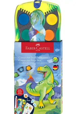 Bestseller Faber-Castell Aquarel - Dinosaur - 12 Kleuren + Chinees White