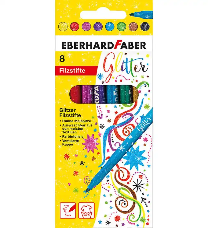 Eberhard Faber Markers - 8 stk - Glitter Superprijs