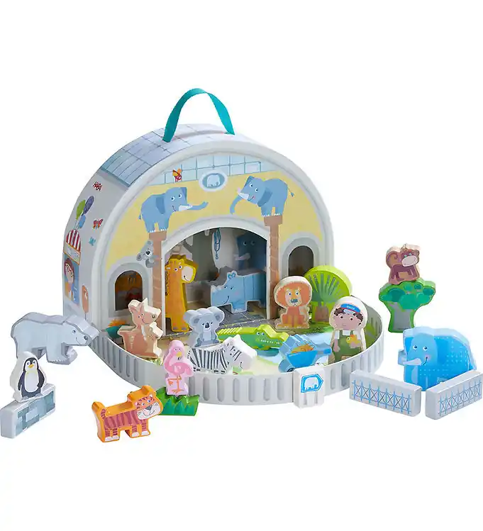 HABA Play Wereld Speelgoed - 23 Onderdelen - Zoo Finale Uitverkoop