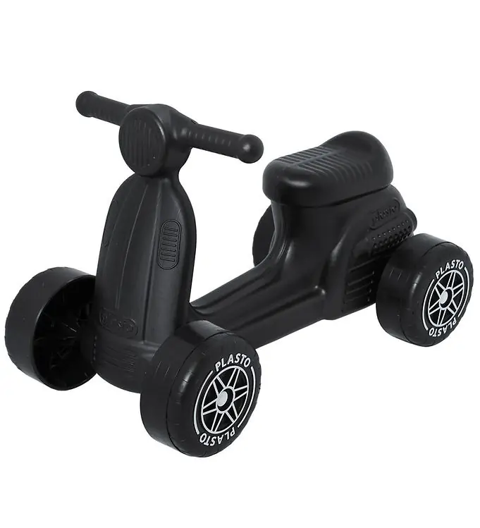Express Levering Plasto Scooter met stille wielen - Zwart