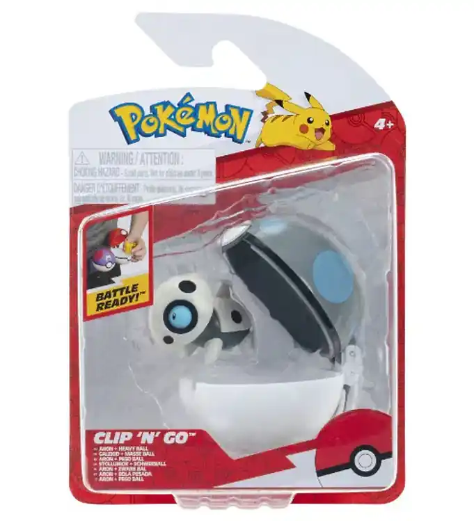 Flitsaanbieding Pokémon Figuur - Clip 'N' Go - Aron m. Zware bal