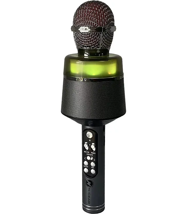 N-Gear Microfoon m. Licht - Draadloos - Star Mic 100 - Space Gre Exclusieve Aanbieding