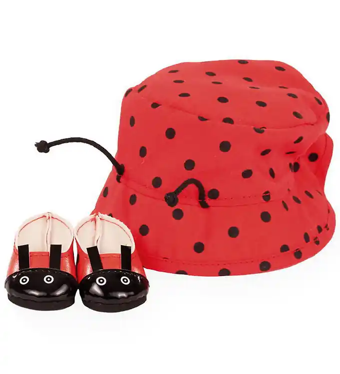 Götz Poppenkleding - Schoenen/Bucket Hat - 30-33 cm - Lieveheers Superprijs