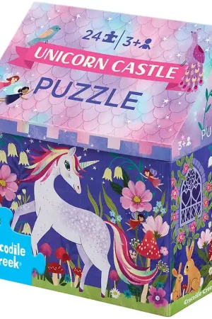 Crocodile Creek Puzzel - 24 Bakstenen - Unicorn Kasteel Favoriet