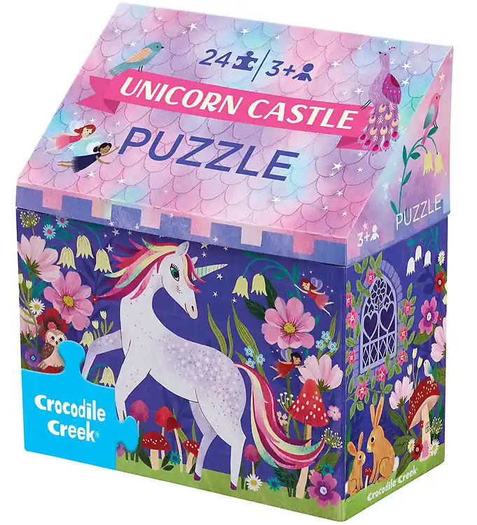 Crocodile Creek Puzzel - 24 Bakstenen - Unicorn Kasteel Favoriet