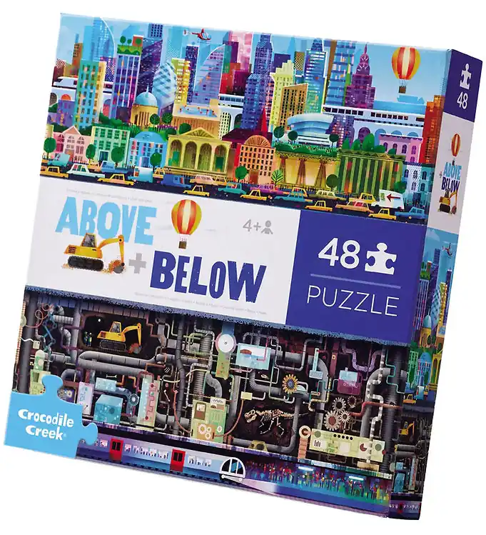 Crocodile Creek Puzzel - 48 Bakstenen - Boven & Onder - BIG Cit Premium