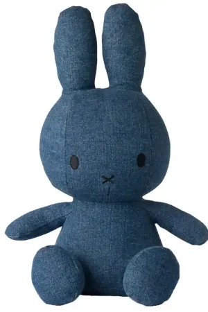 Koop Online Bon Ton Toys Knuffel - 33 cm - Miffy Sitting - Mid Wassen Denim