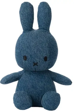 Uitverkoop Bon Ton Toys Knuffel - 23 cm - Miffy - Mid Wassen Denim