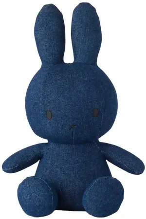 Bon Ton Toys Knuffel - 33 cm - Miffy Sitting - Ruw Denim Flitsaanbieding