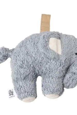 Sebra Knuffel - Olifant - 14 cm - Dusty Blue Express Levering