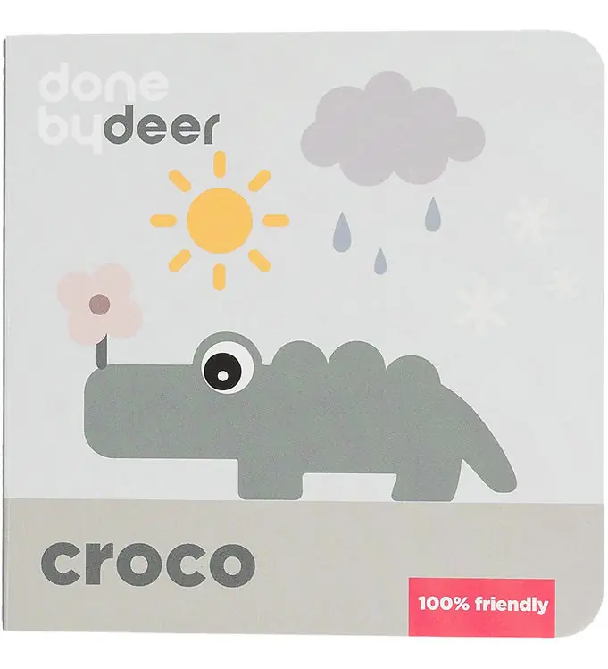 Done by Deer Kartonnen boek - Croco - Kleurenmix Express Levering