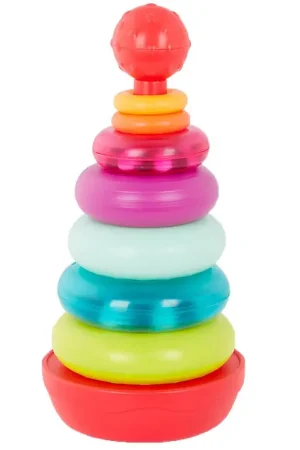Korting B. toys Stapelspeelgoed - Rainbow Ringen - 9 Onderdelen
