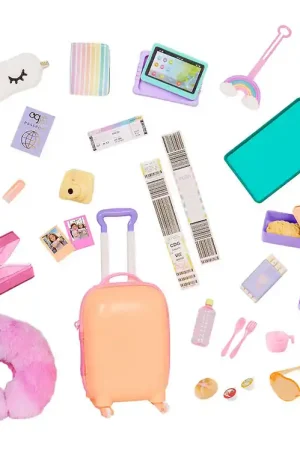 Beste Prijs Our Generation Poppen Accessoires - Koffer - Regenboog